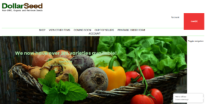 screenshot of Dollar Seed website