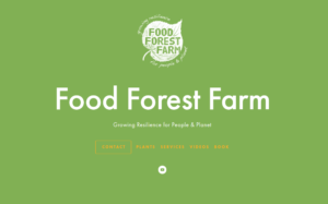 screenshot of Food Forest Farm website