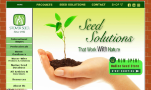 screenshot of Seed Solutions website