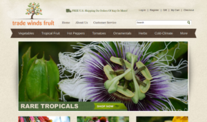 screenshot of Trade Winds Fruit website