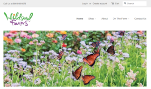 screenshot of Wildseed Farms website
